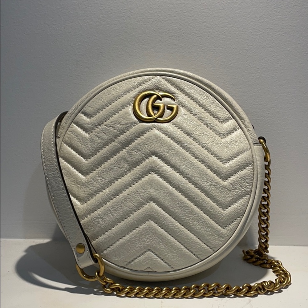 GUCCI Marmont mini round shoulder bag